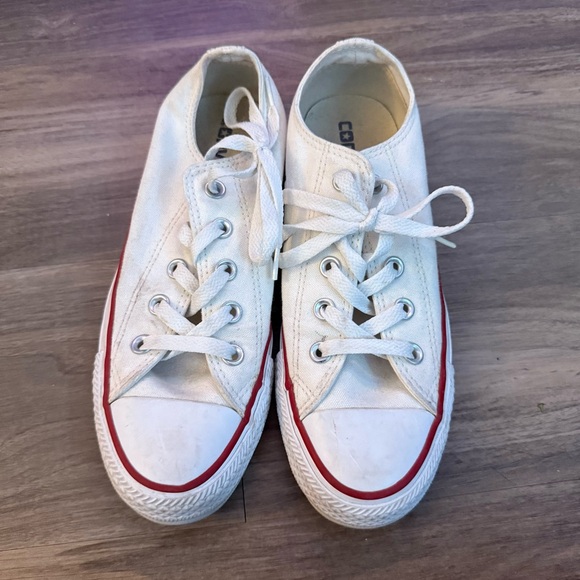 Converse All Star Classic White Sneakers Women's Size 6 - Picture 3 of 4